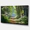 Designart - Bright Green Forest in Morning - Landscape Photography Canvas Print